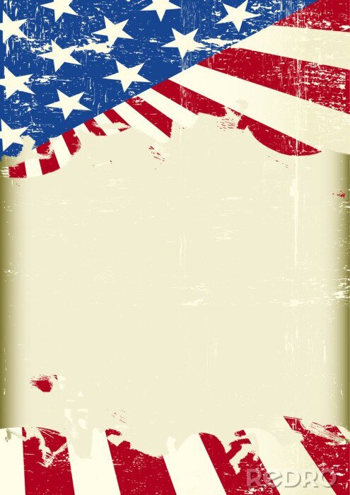Poster Abgewischte amerikanische Flagge