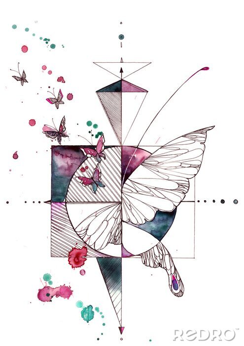 Poster abstract butterfly
