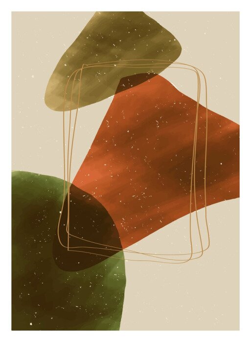 Poster abstract creative minimalist hand painted. minimalist 20s geometric design background for poster, wall decoration, postcard or brochure design. vector illustration