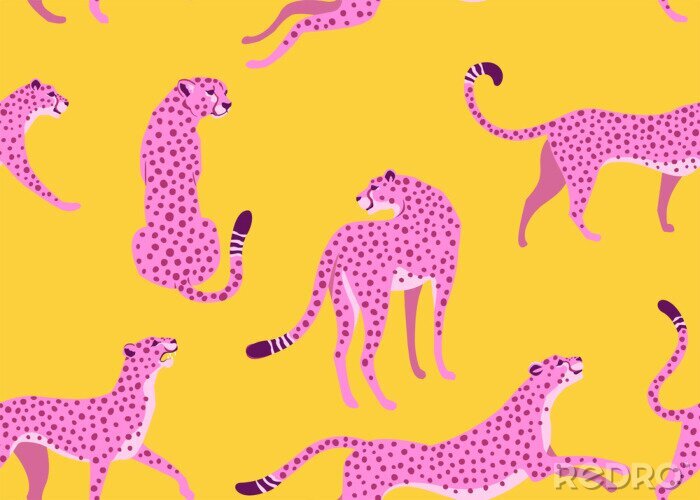 Poster Abstract leopard pattern. Vector seamless texture. Trendy Illustration.