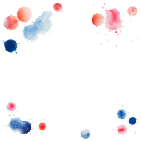 Poster Abstract water color template hand paint on white background. Vector watercolor composition for scrapbook. Artistic illustration for your design.