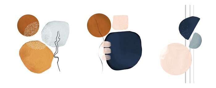 Poster Abstrakt bunte Formen