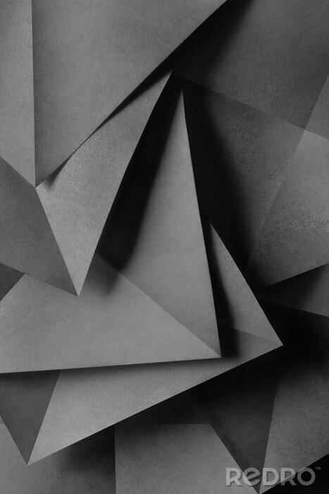 Poster Abstrakt geometrische schwarze Formen