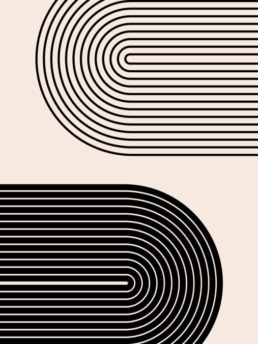 Poster Abstrakt schwarz weiß