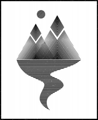 Poster Abstrakte Berge. Konzepte Vektor-Illustration.