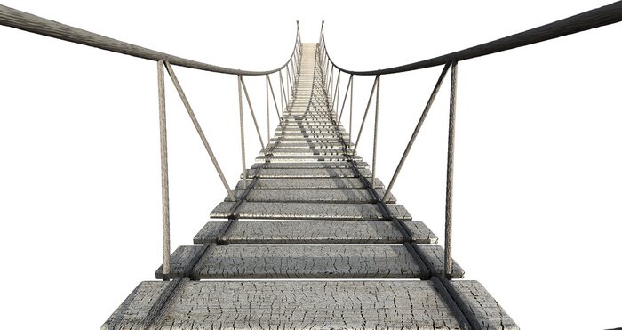 Poster Abstrakte Brücke 3d