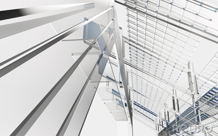 Poster Abstrakte Form des Glasdachs