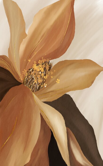 Poster Abstrakte künstlerische Blume