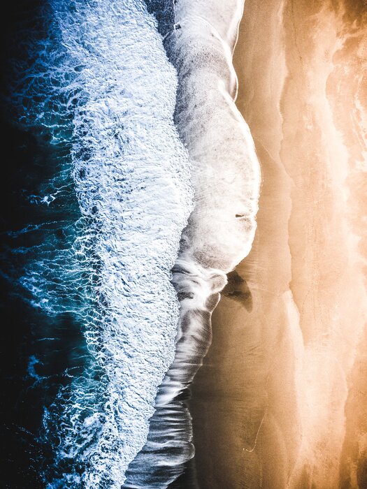 Poster Abstrakte Meeresküste