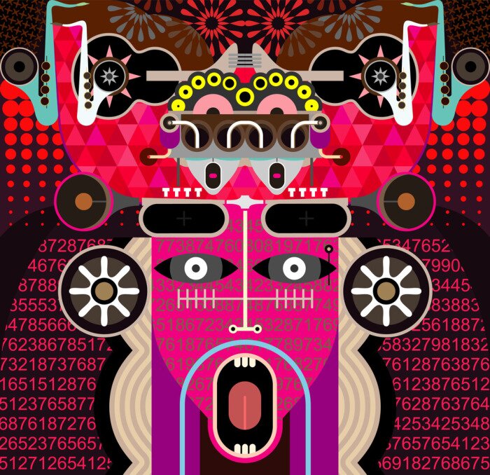 Poster Abstrakte Punk-Grafik