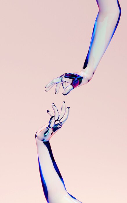 Poster Abstrakte subtile Hände