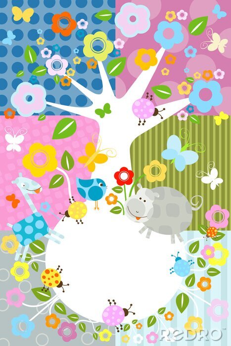 Poster Abstrakter Baum und Natur