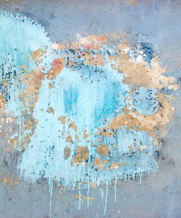 Poster Abstrakter Fleck von Blau