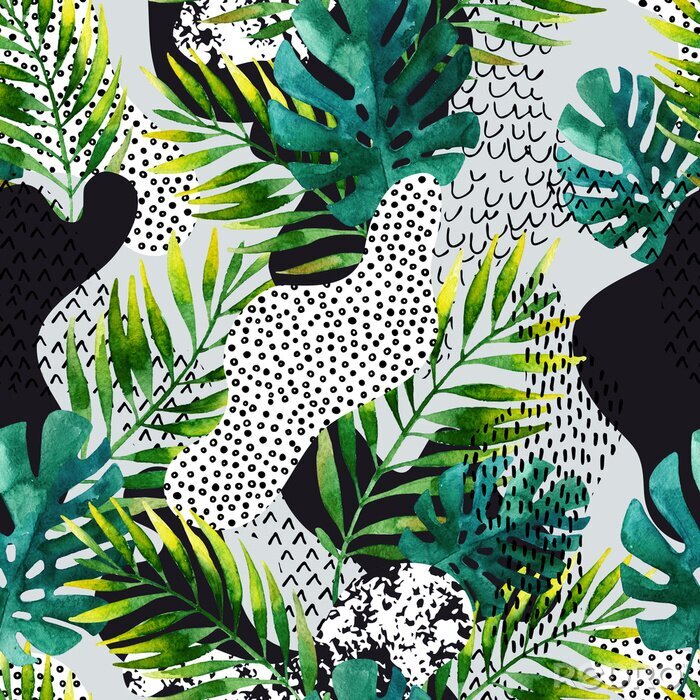 Poster Abstrakter Hintergrund mit Blättern