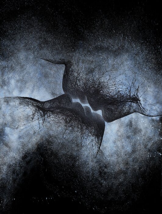 Poster Abstrakter Kuss der Liebenden