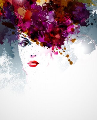 Abstraktes Gesicht einer Frau