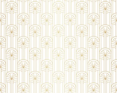 Tapete Abstraktes orientalisches Muster in Goldnachahmungsfarbe