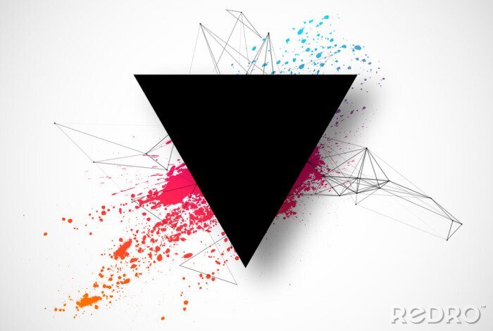 Poster Abstraktes schwarzes Dreieck