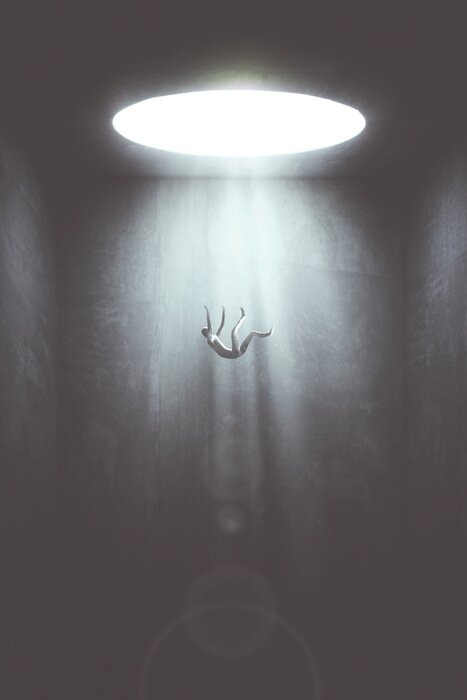 Poster Abstraktion Fall des Menschen