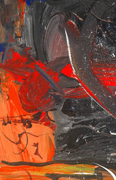 Poster Abstraktion feurige Farben