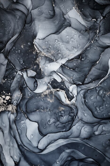 Poster Abstraktion grauer Marmor