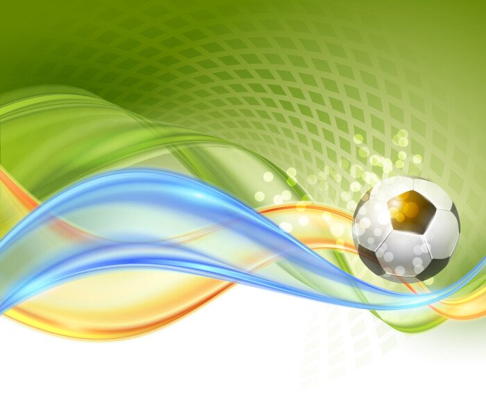 Poster Abstraktion mit Fußball