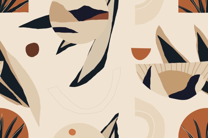 Poster Abstraktion mit geometrischen Mustern