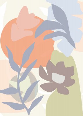 Poster Abstraktion modernistische Blumen