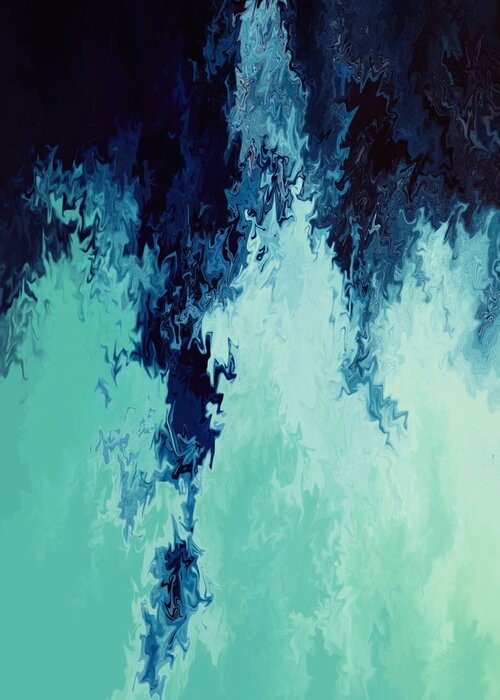 Poster Abstraktion Wald bei Nacht