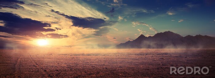 Poster Ägyptische Wüste bei Sonnenaufgang