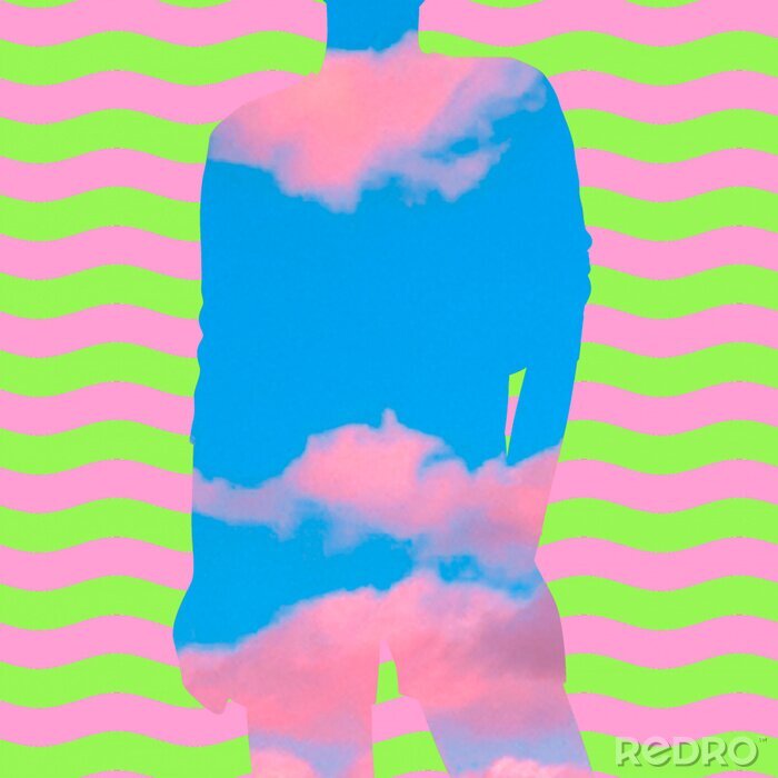 Poster Aesthetic art collage. Sky dreamer vibes.  Zine culture creative