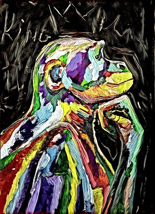 Poster Affe als abstraktes Konzept