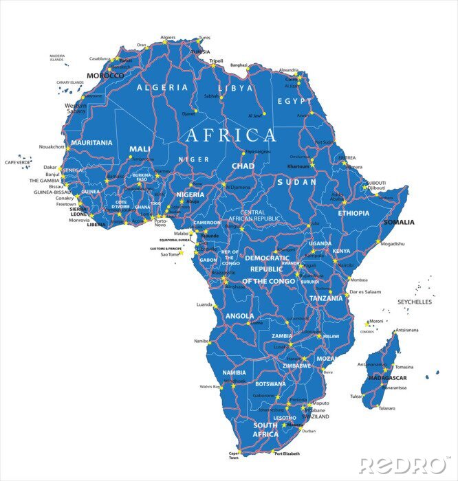 Poster Afrika und seine Wege
