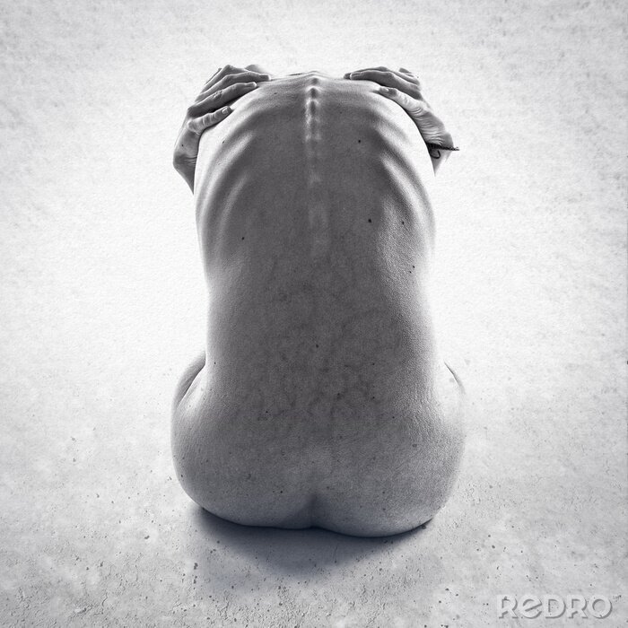 Poster Akt mit dem Rücken einer Frau