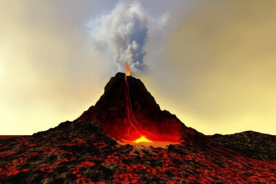 Aktiver Vulkan als Natur