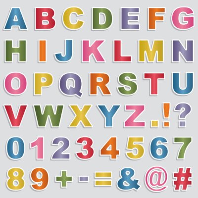 Sticker Alphabet-Aufkleber
