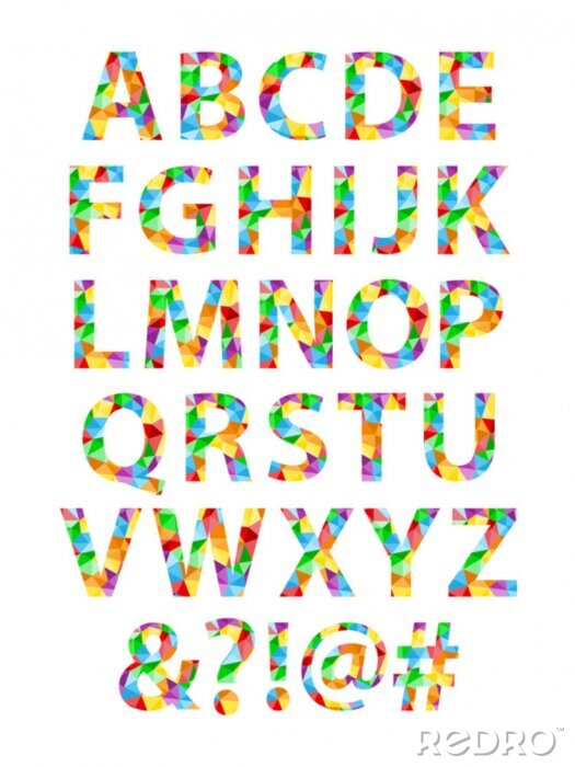 Poster Alphabet Buchstaben Vektor-Symbole