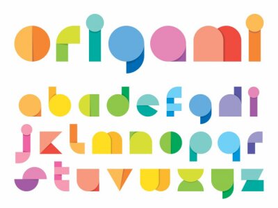 Poster Alphabet mit Origami