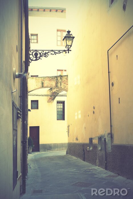 Poster alte Gasse im Retrostil