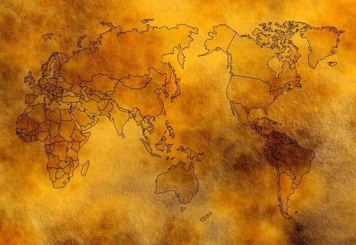 Poster Alte Weltkarte