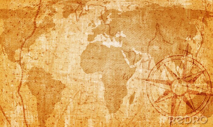 Poster Alte Weltkarte im Vintage-Stil