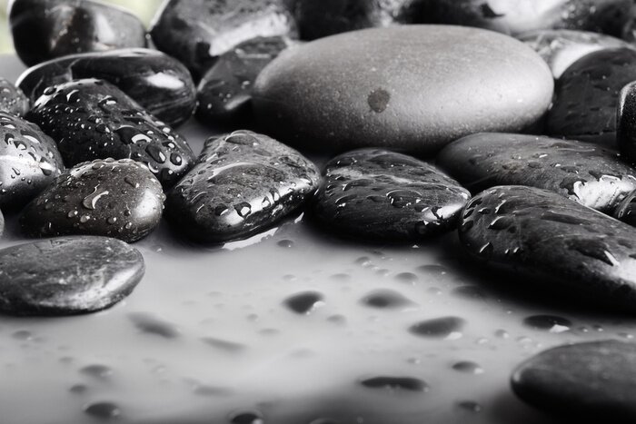 Poster Am Strand gesammelte Steine