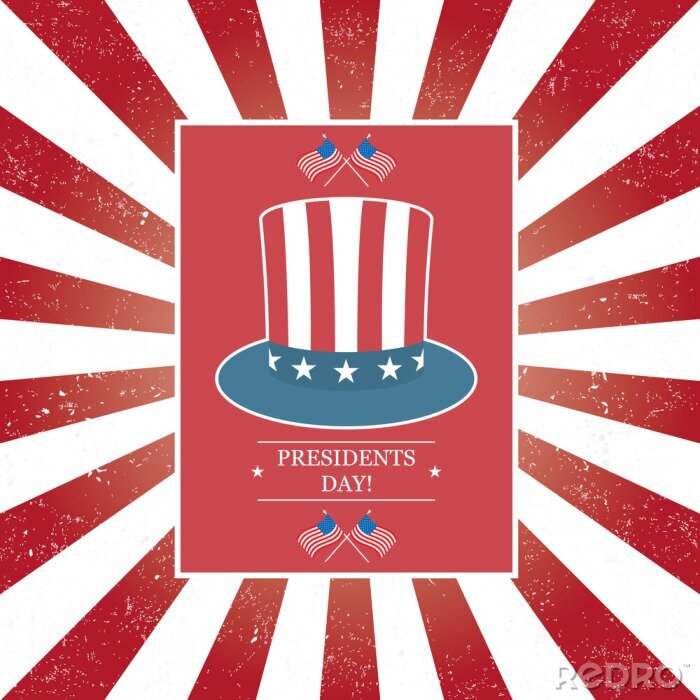 Poster Amerika President's Day festliche Grafik