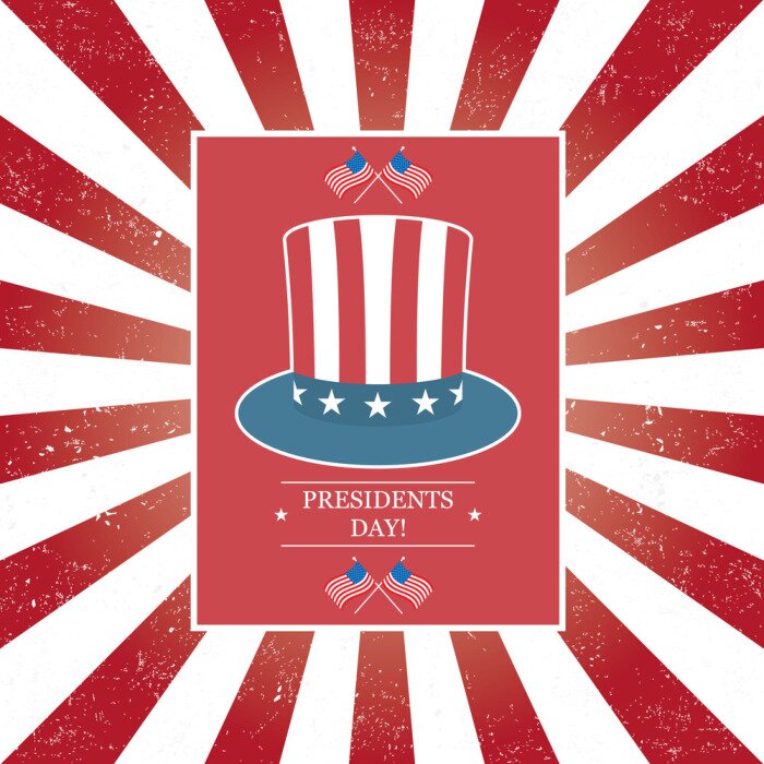 Poster Amerika President's Day festliche Grafik
