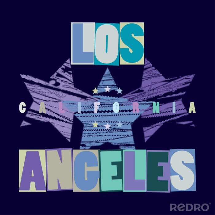 Poster Amerika Werbegrafik für die Stadt Los Angeles