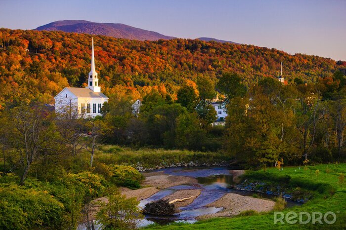 Poster Amerikas rustikale Landschaft in Herbstfarben