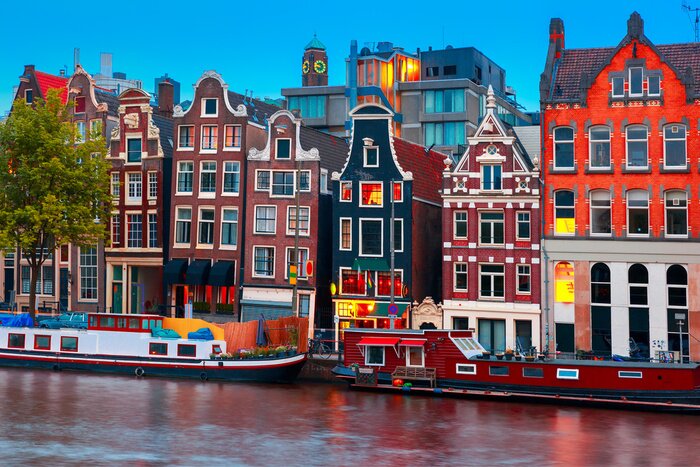 Poster Amsterdam city docks auf Grafik