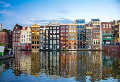Amsterdam Niederlande gemalt mit Aquarellfarbe