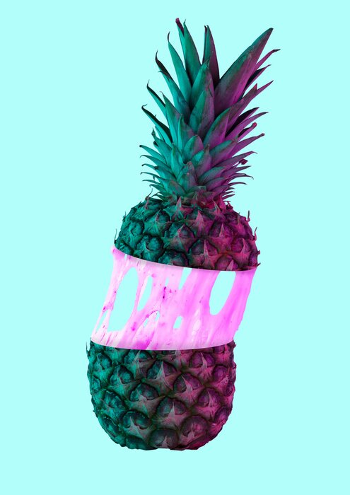 Poster Ananas-Querschnitt unique