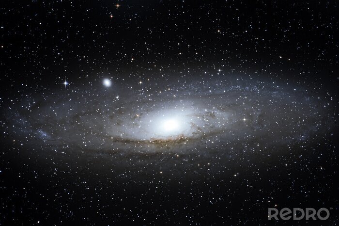 Poster Andromeda Galaxie mit einem hellen Fleck in der Mitte